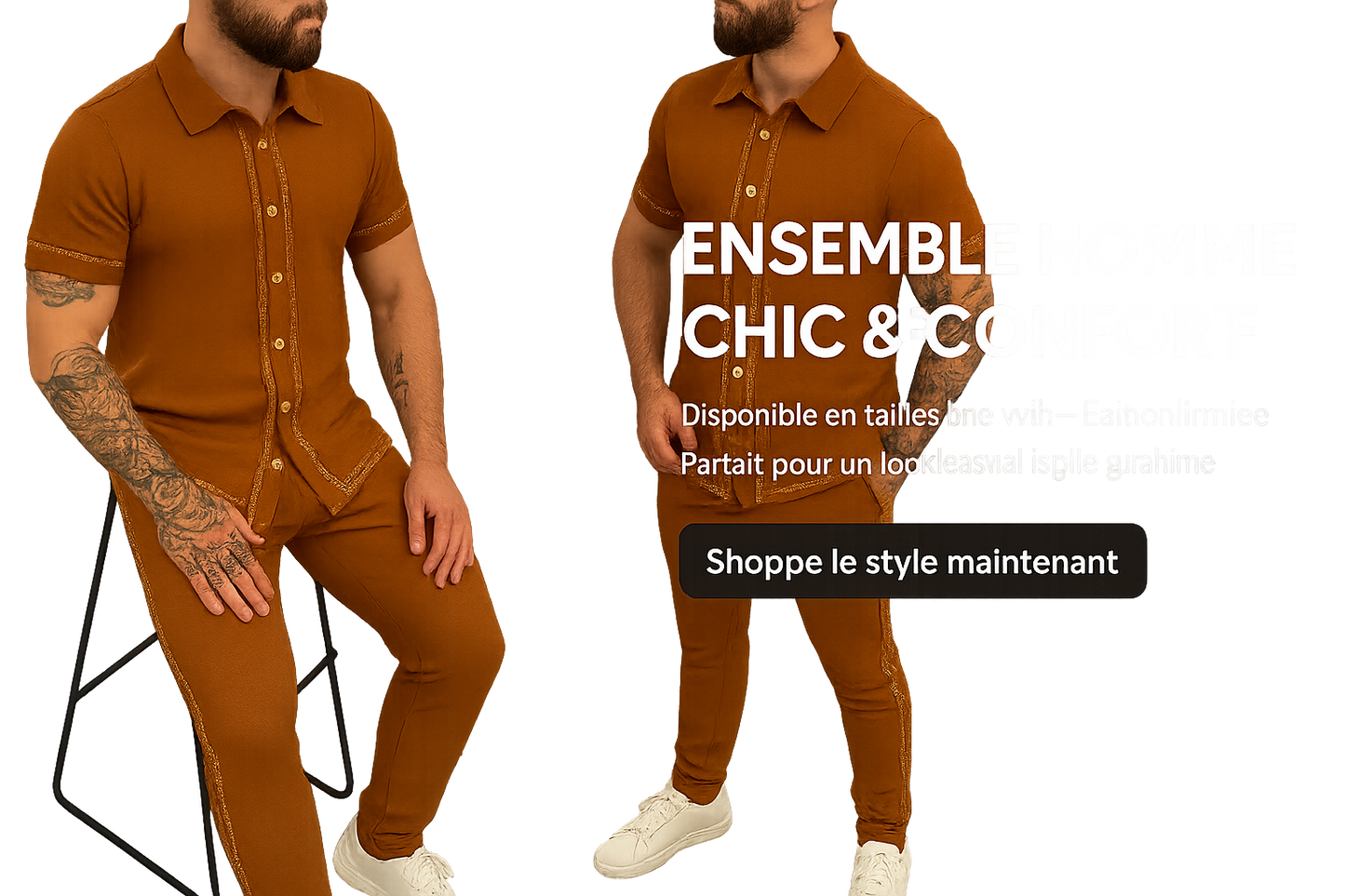 Ensemble Homme Chic Caramel