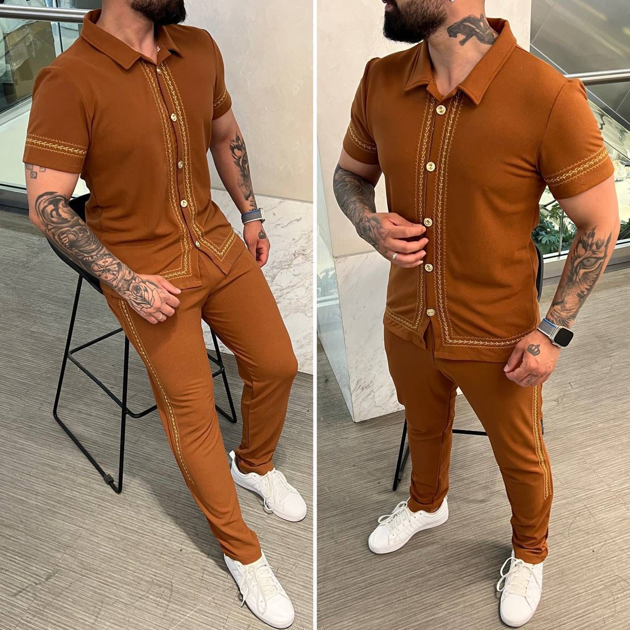 Ensemble Homme Chic Caramel