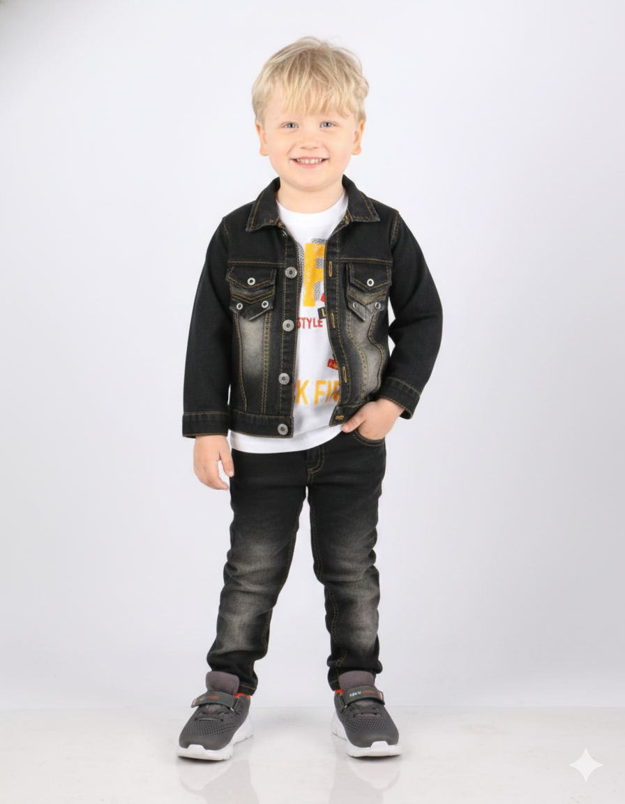 Ensemble Denim Noir Dégradé pour Garçon