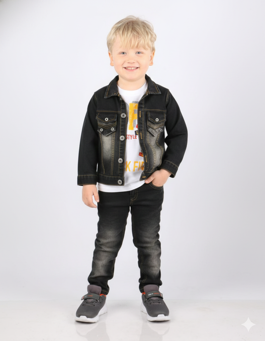 Ensemble Denim Noir Dégradé pour Garçon