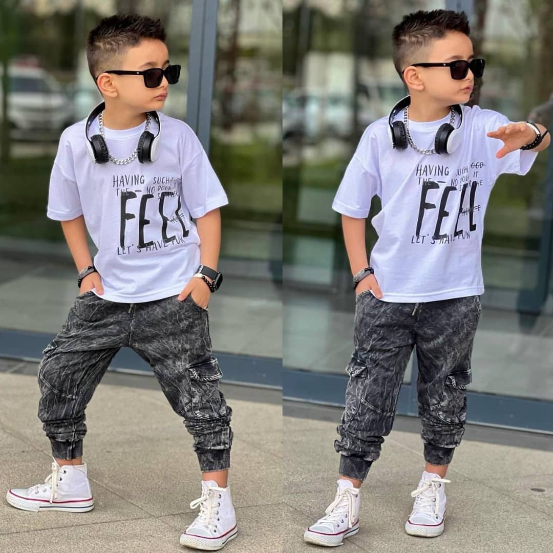 Ensemble Garçon Streetwear "FEEL" – Style &amp;  2 Pièces