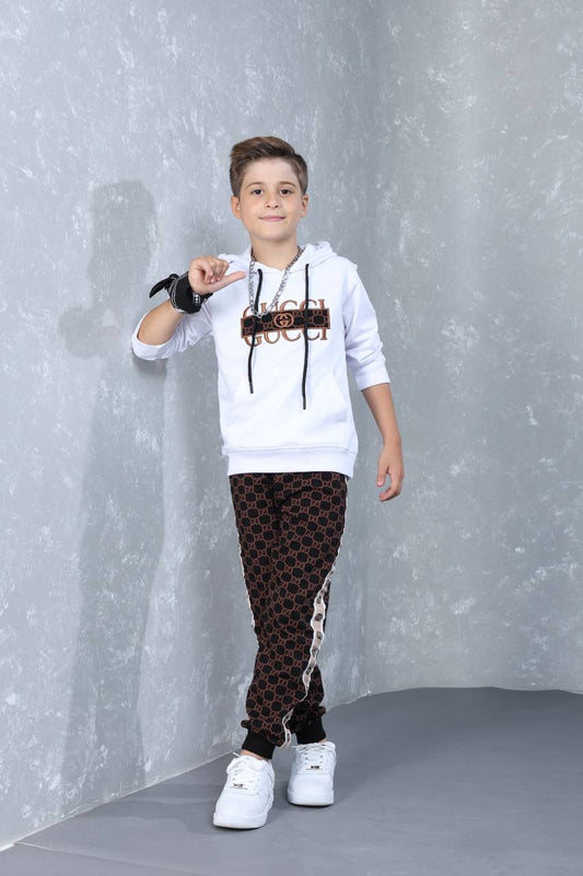 Ensemble Jogging Monogrammé de Luxe pour Garçon 2 pièces